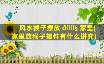 风水猴子摆放 🐧 家里(家里放猴子摆件有什么讲究)